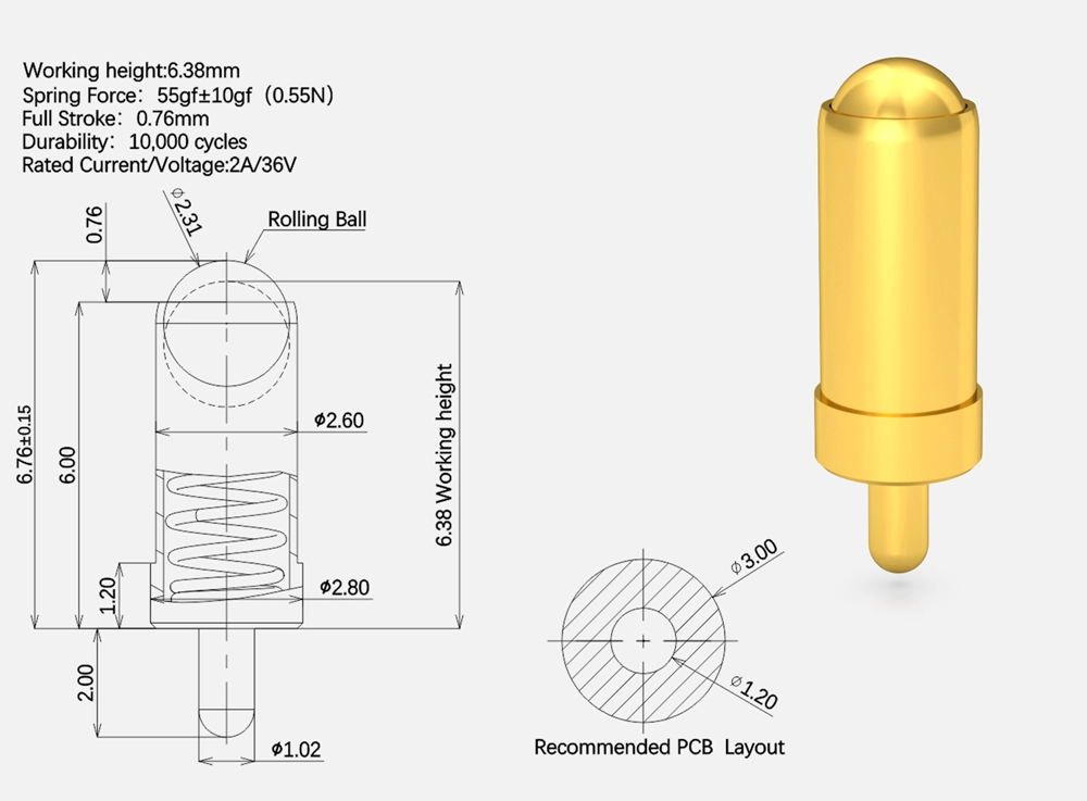 rolling ball pogo pin manufacturing company