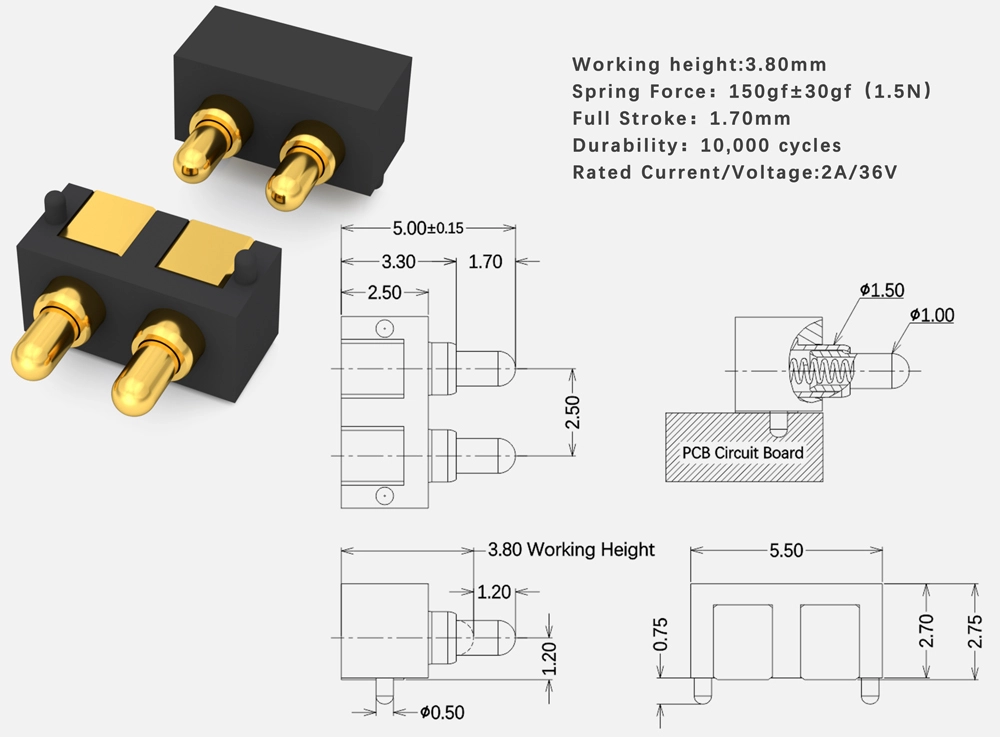 smd side contact pogo pin connector manufacturing company