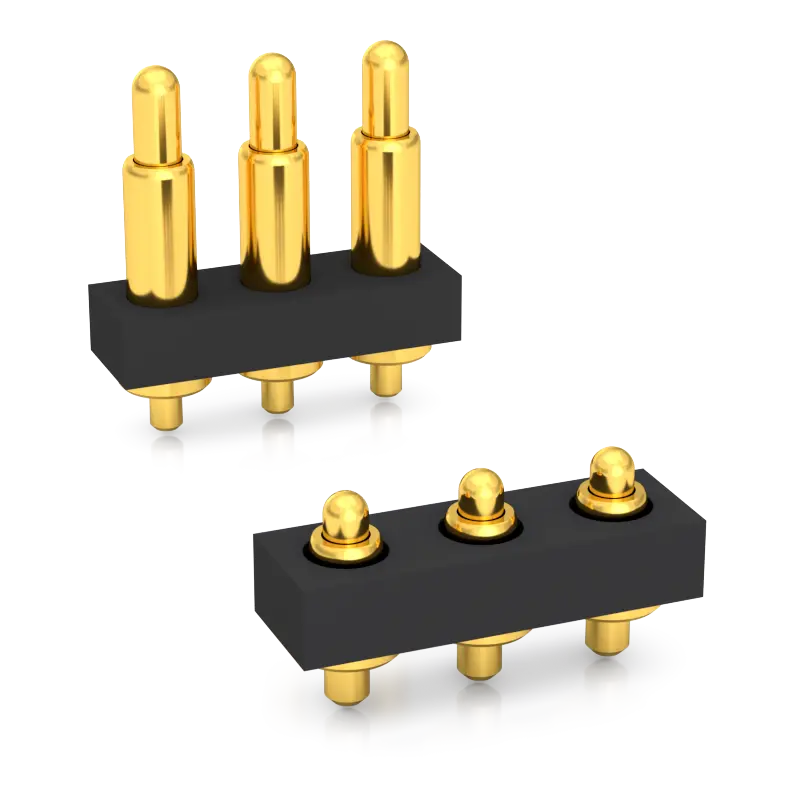 vertical dip pogo pin connector 3pin