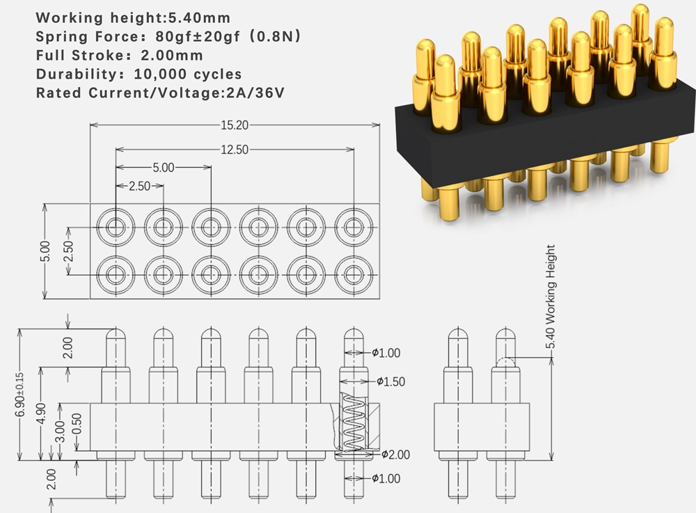 vertical dip pogo pin connector manufacturing company