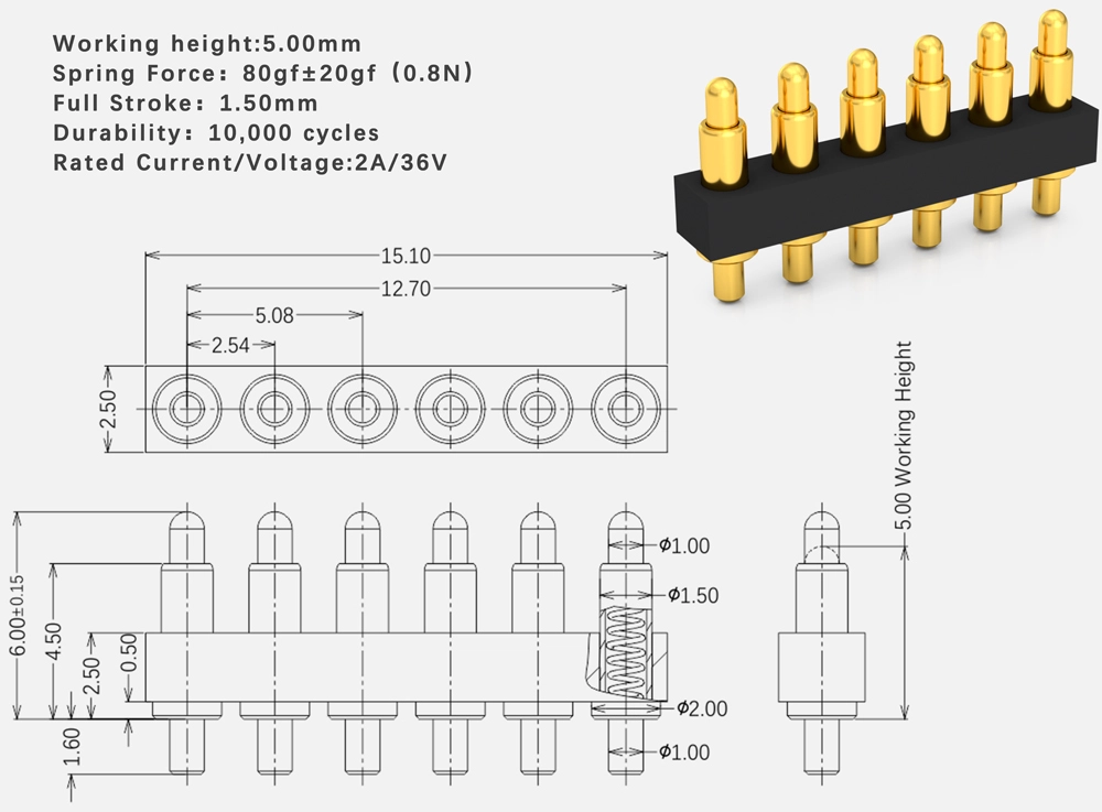 vertical dip pogo pin connector supplier