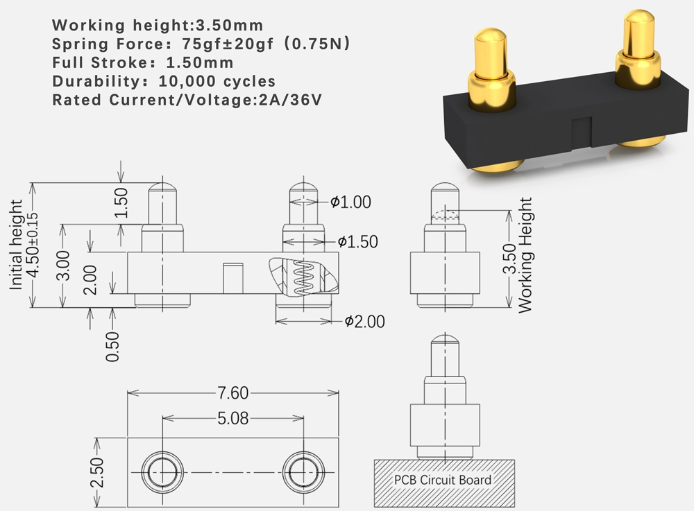 vertical smd pogo pin connector company