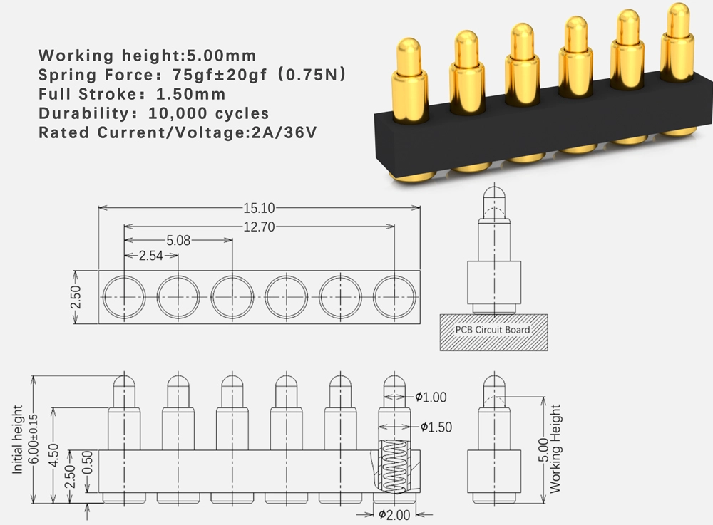 vertical smd pogo pin connector supplier