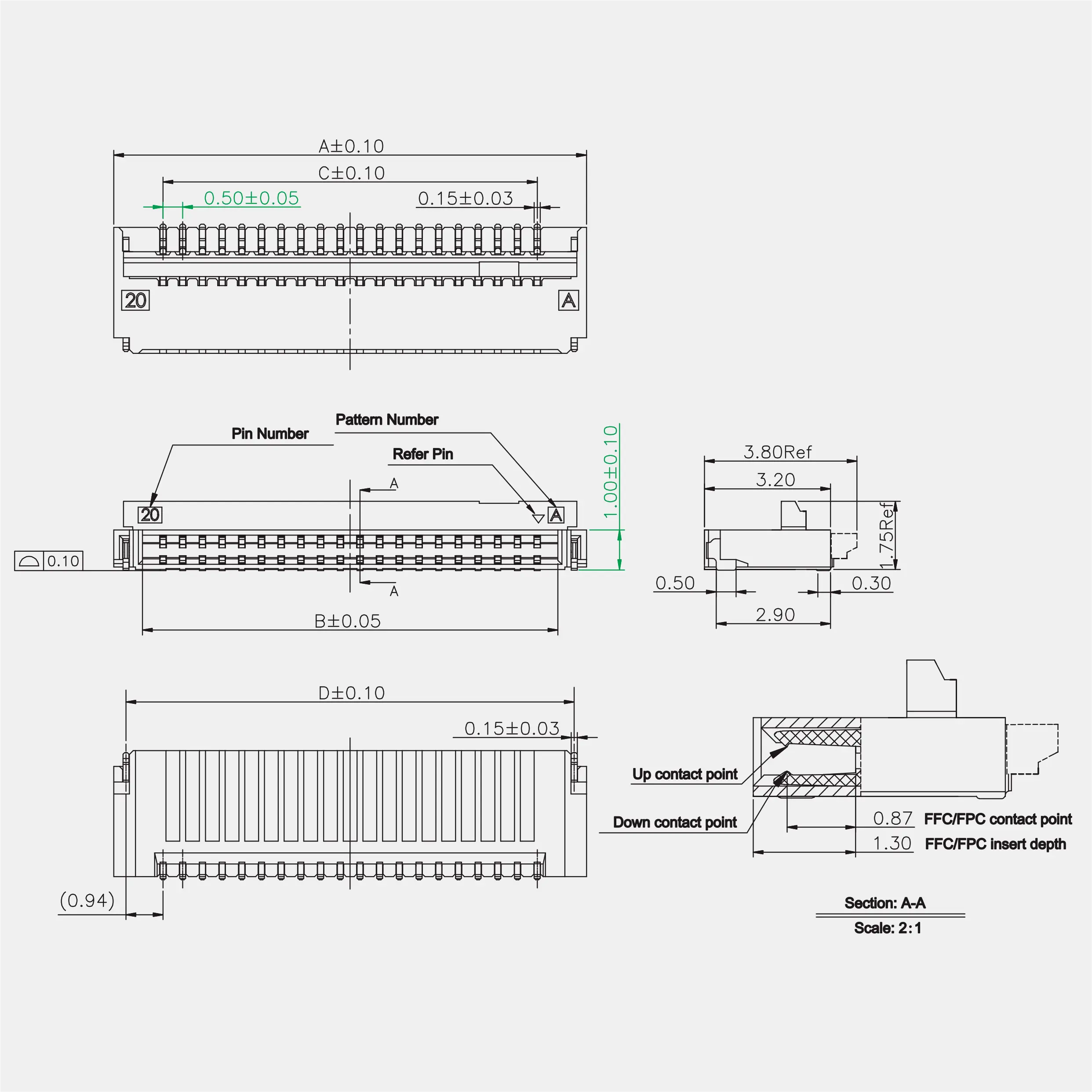 fpc connector 0.5 mm pitch