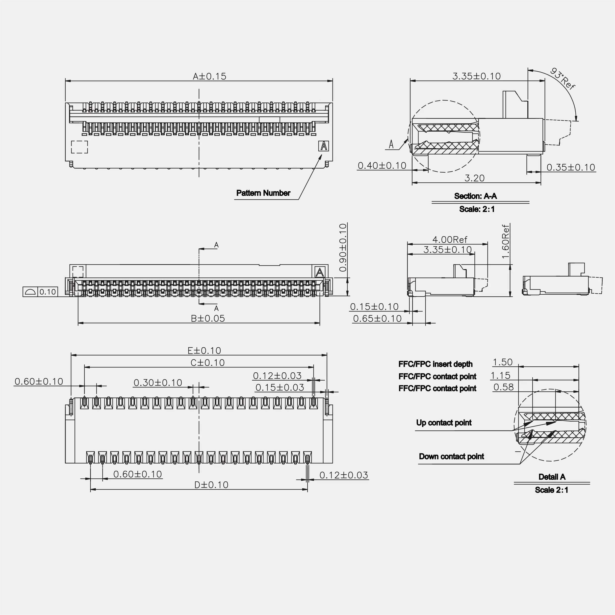 0.3 mm pitch fpc connector