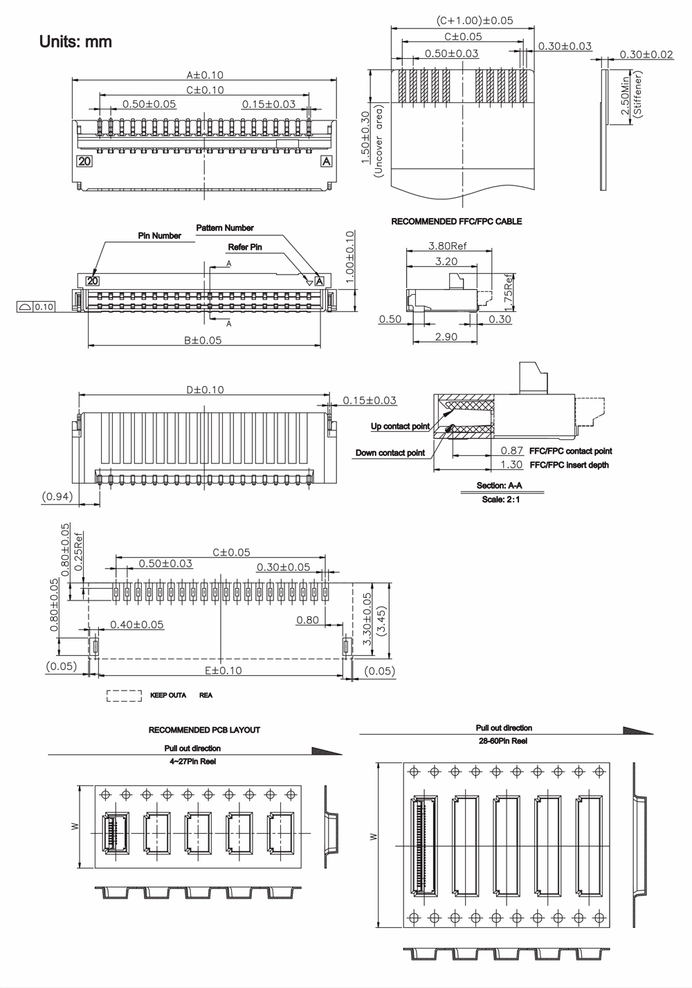 ffc fpc connector 0.5 mm