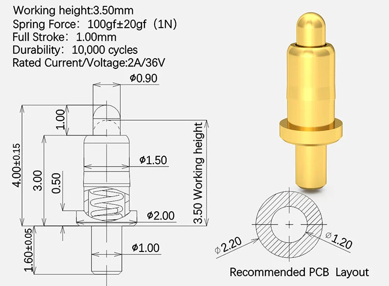 spring loaded pins standard part 1