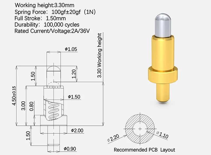 spring loaded pins standard part 3