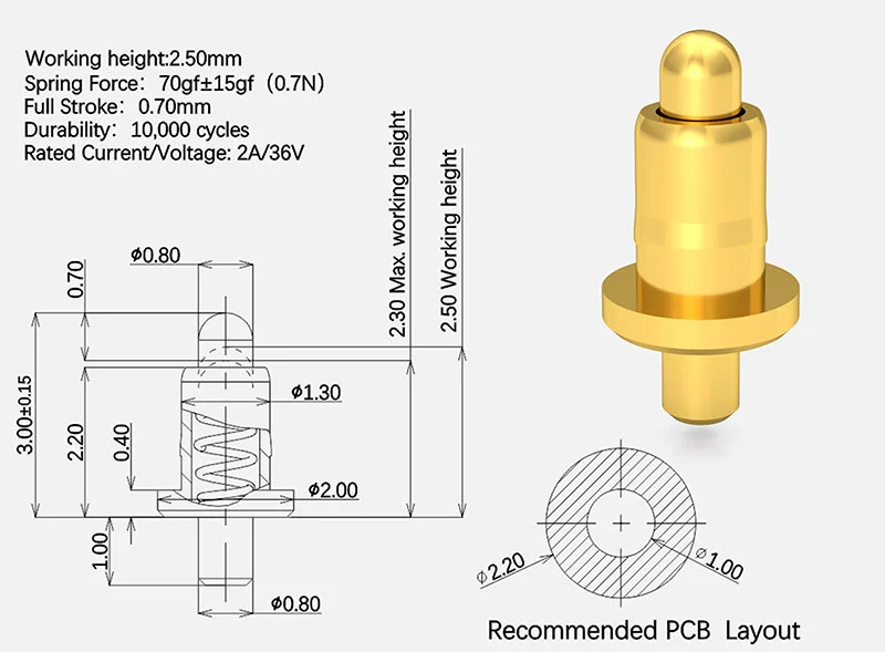 spring loaded pins standard part 4