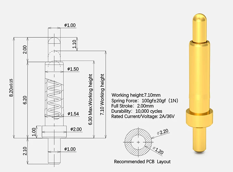 spring loaded pins standard part 5